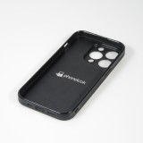 Coque iPhone 14 Pro Max - Silicone rigide noir Valentine 2024 Coeur Noir Abstrait