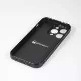 Coque iPhone 14 Pro Max - Silicone rigide noir Vintage Ski Mountain