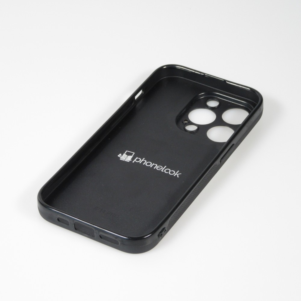 Coque iPhone 14 Pro - Silicone rigide noir Astrologie Taureau