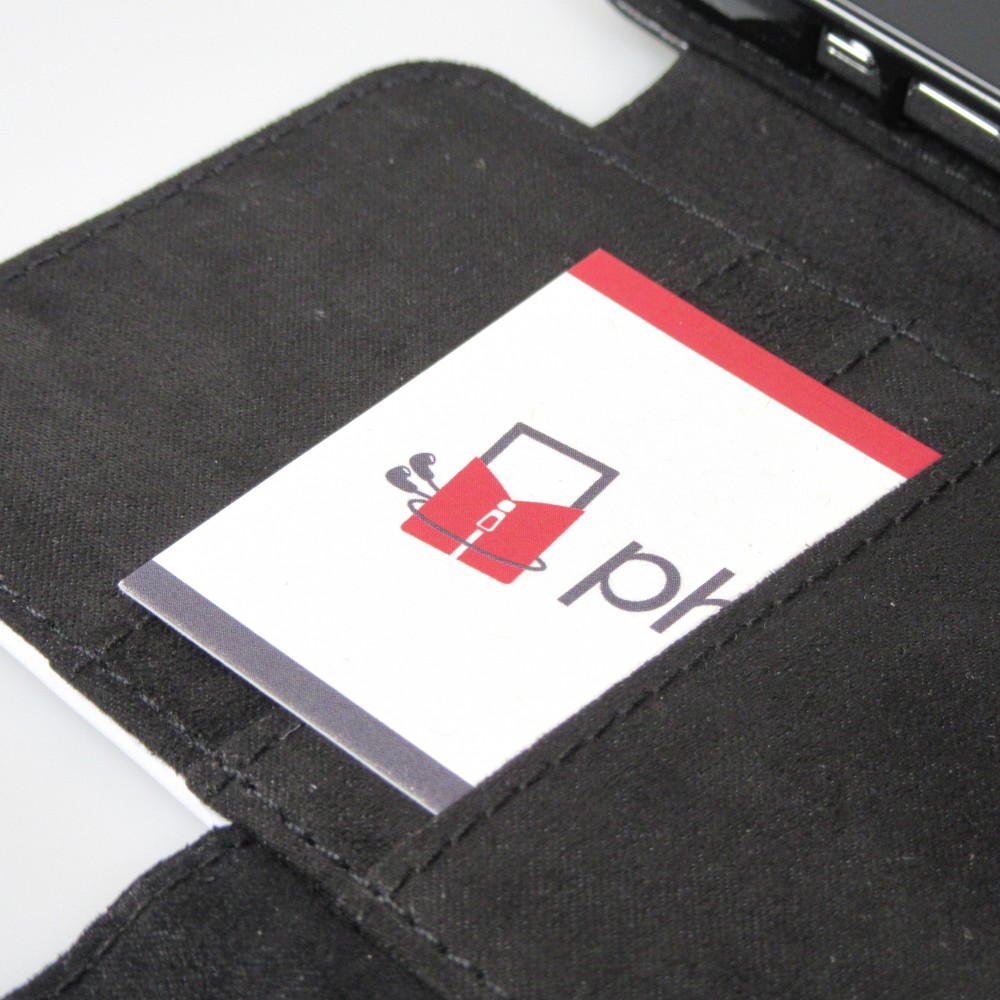 Coque iPhone 14 Pro - Wallet noir Astrologie Taureau