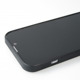 Coque iPhone 15 Pro Max - Silicone rigide noir Papillon bleu