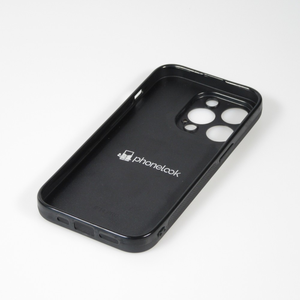 Coque iPhone 15 Pro Max - Silicone rigide noir 100% unique générée par intelligence artificielle (AI) avec vos idées