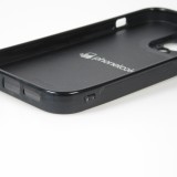 iPhone 15 Pro Max Case Hülle - Silikon schwarz Papillon bleu