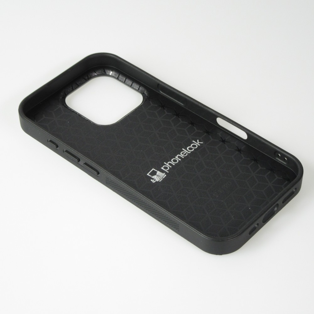 Coque personnalisée avec bords en silicone noir - iPhone 16 Pro