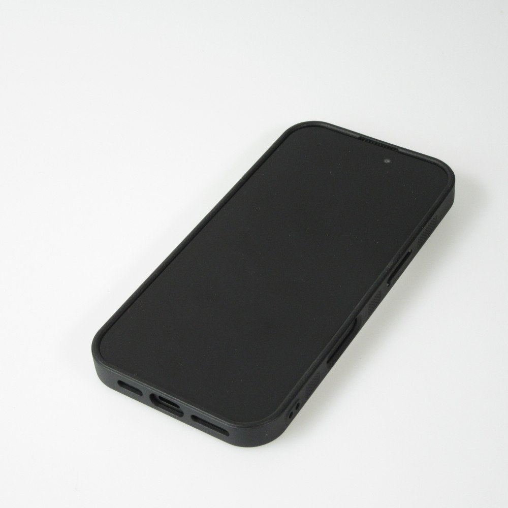 Coque personnalisée avec bords en silicone noir - iPhone 16 Pro