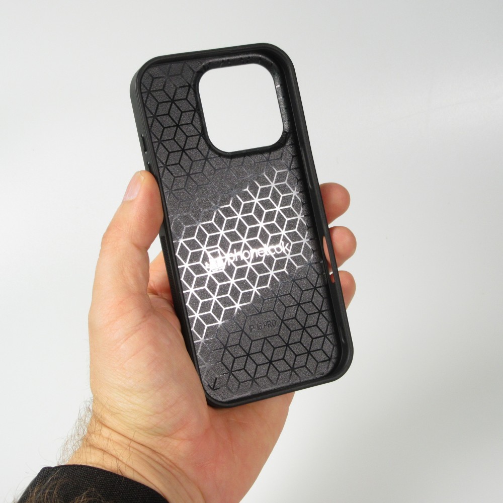 Coque iPhone 16 Pro - Silicone rigide noir Easter 2025 Panier Pâques