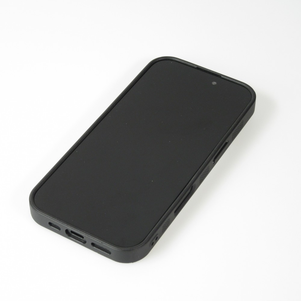 Coque iPhone 16 Pro - Silicone rigide noir Easter 2025 Panier Pâques