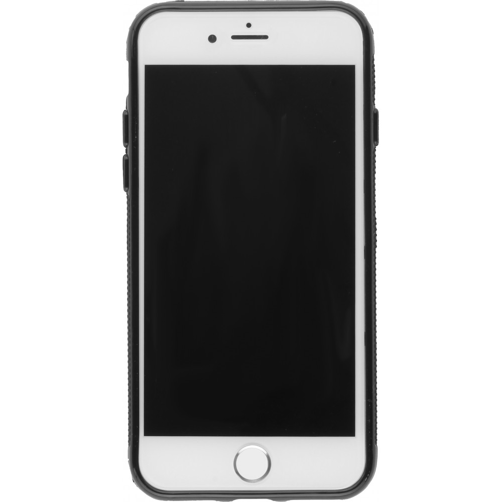Coque iPhone 7 / 8 / SE (2020, 2022) - Silicone rigide noir Zen Tiger