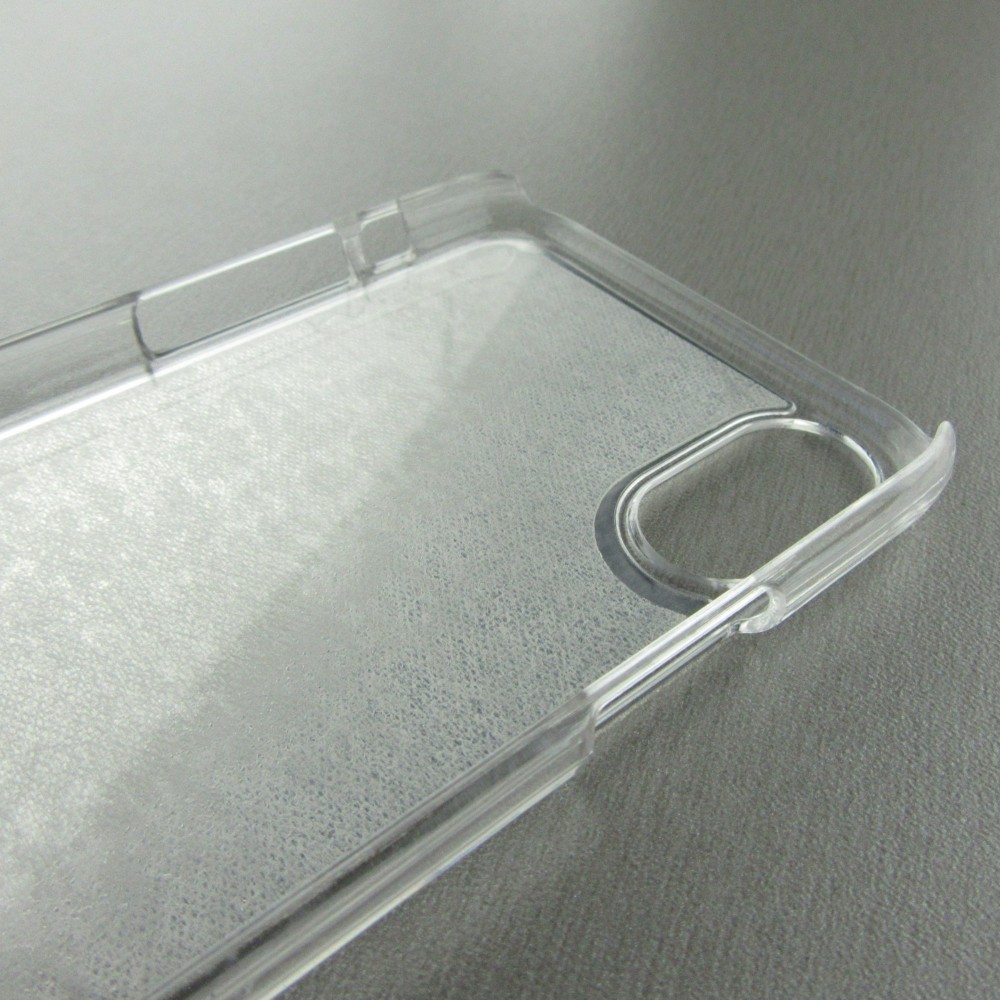 Hülle iPhone X / Xs - Kunststoff transparent Marble Rose Gold