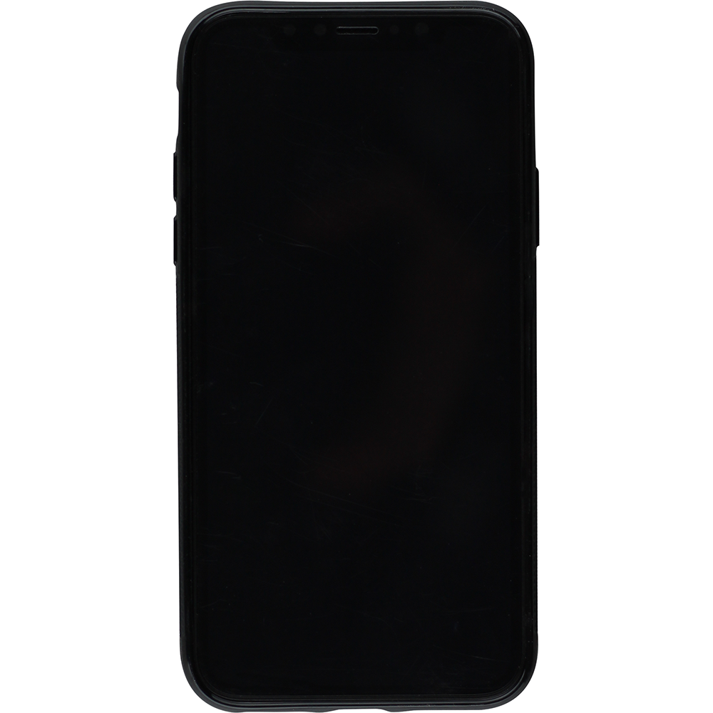 Coque iPhone X / Xs - Silicone rigide noir Enjoy the little things