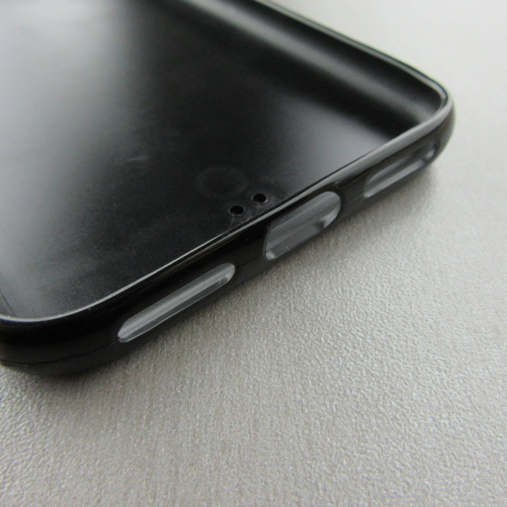 Coque iPhone X / Xs - Silicone rigide noir Enjoy the little things
