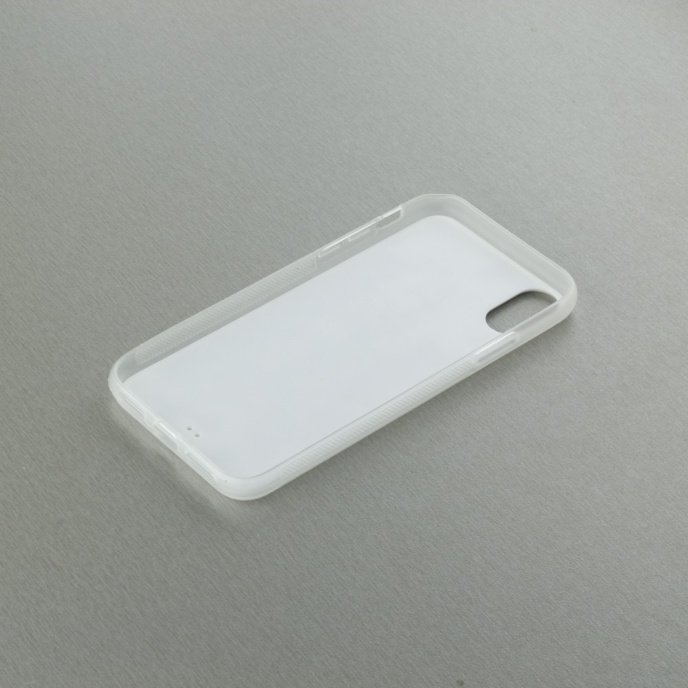 iPhone X / Xs Case Hülle - Silikon transparent Kuh Berg Wallis