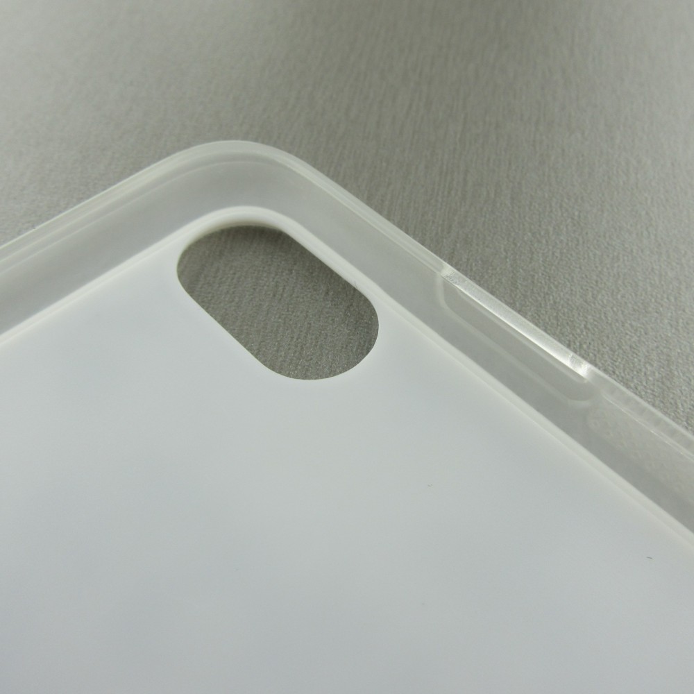 Coque iPhone X / Xs - Silicone rigide transparent Shimmering Orange
