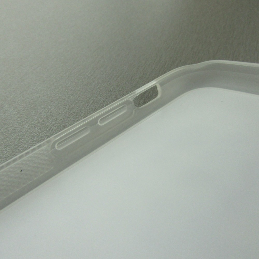 Coque iPhone X / Xs - Silicone rigide transparent Sea Foam Blue