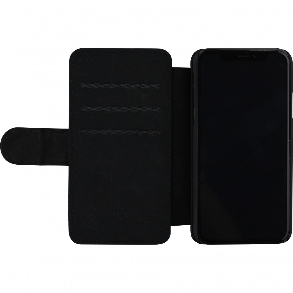 Coque iPhone X / Xs - Wallet noir Sea Foam Blue