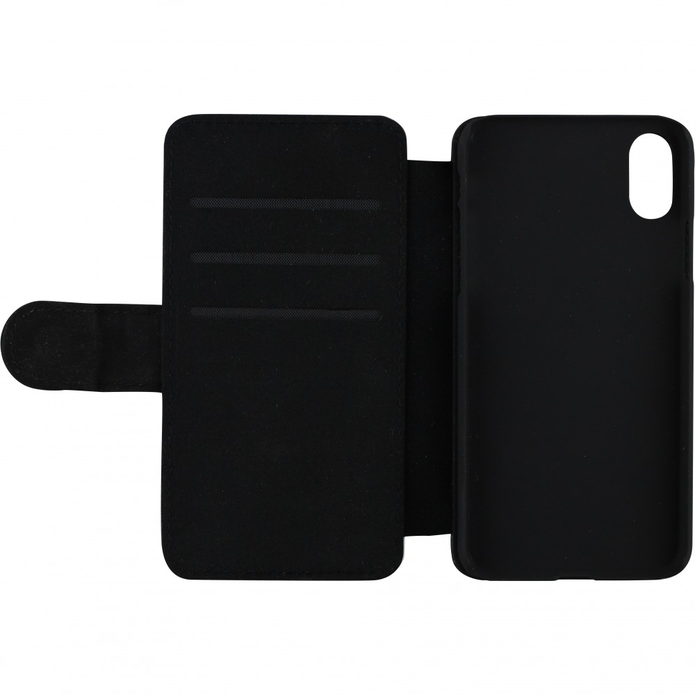 Hülle iPhone X / Xs - Wallet schwarz Enjoy the little things