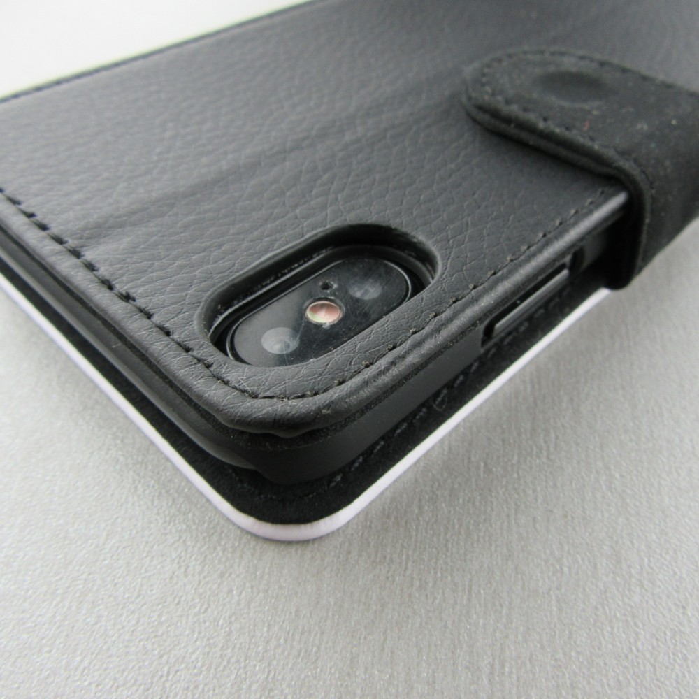 Hülle iPhone X / Xs - Wallet schwarz Enjoy the little things