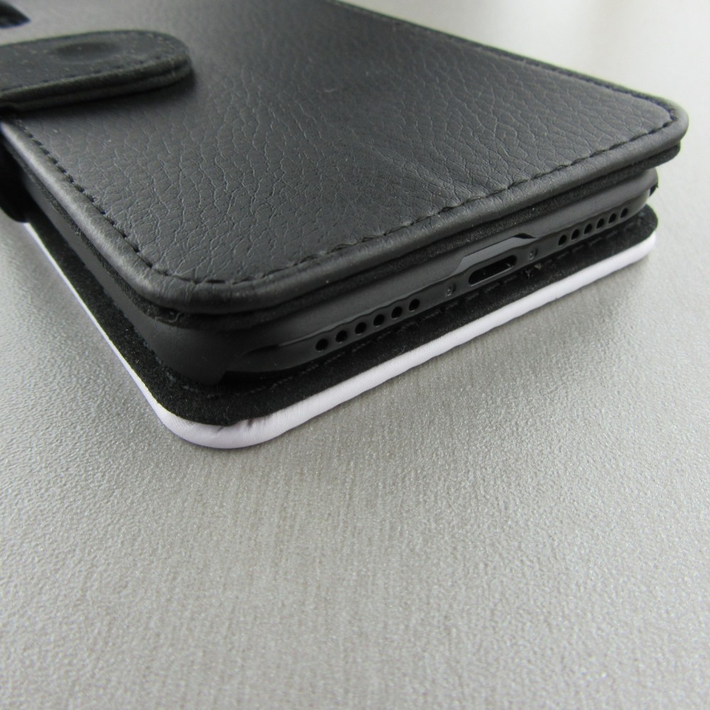Hülle iPhone X / Xs - Wallet schwarz Enjoy the little things