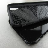 Coque iPhone XR - Hybrid Armor noir Chat sur fond violet