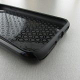 Coque iPhone XR - Hybrid Armor noir Chat sur fond violet