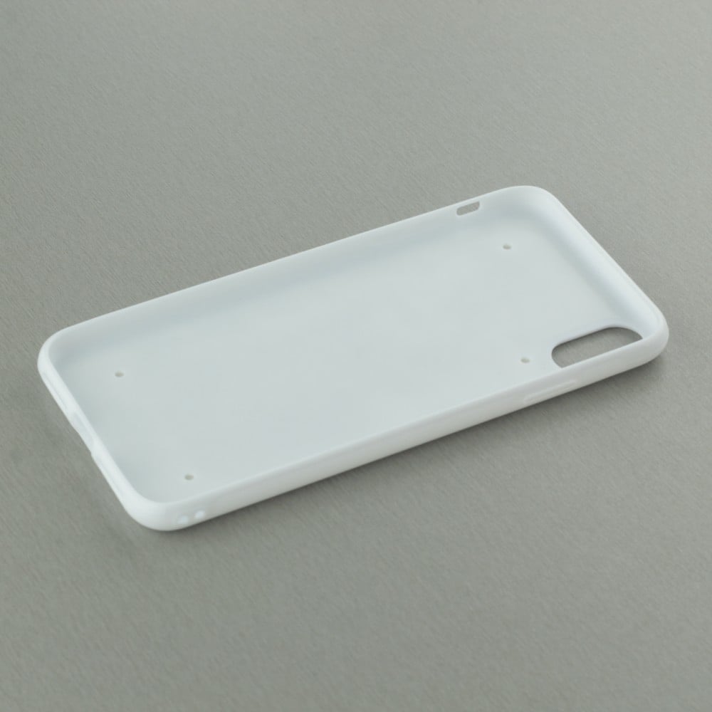 Coque iPhone Xs Max - Silicone rigide blanc Anaglyph Astronaut
