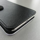 Coque iPhone Xs Max - Wallet noir Carbon Basic