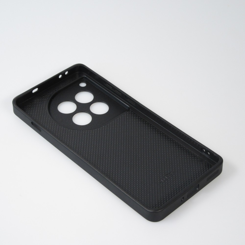 Coque OnePlus 12 - Silicone rigide noir Valley Sunset Deer Tree
