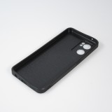 Coque OPPO Reno7 5G - Silicone rigide noir Wavy Rectangle Green Purple