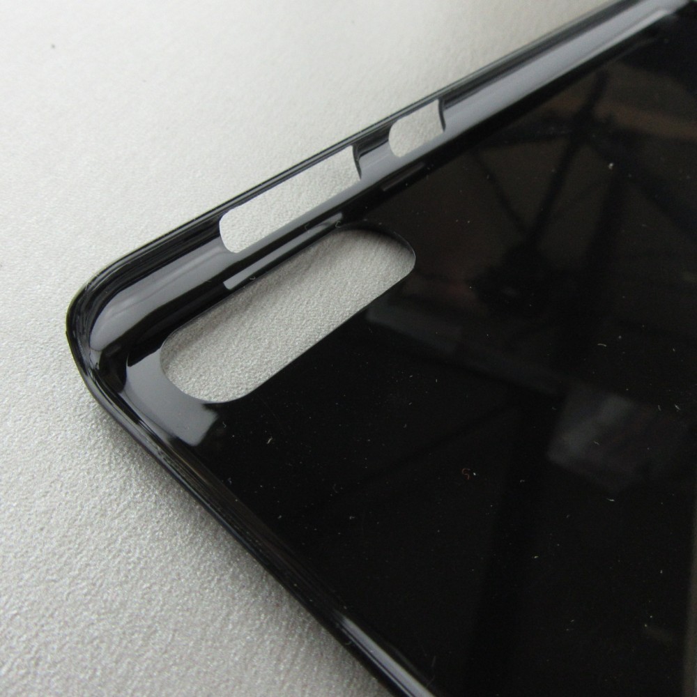 Samsung Galaxy A50 Case Hülle - Chat auf lila Hintergrund