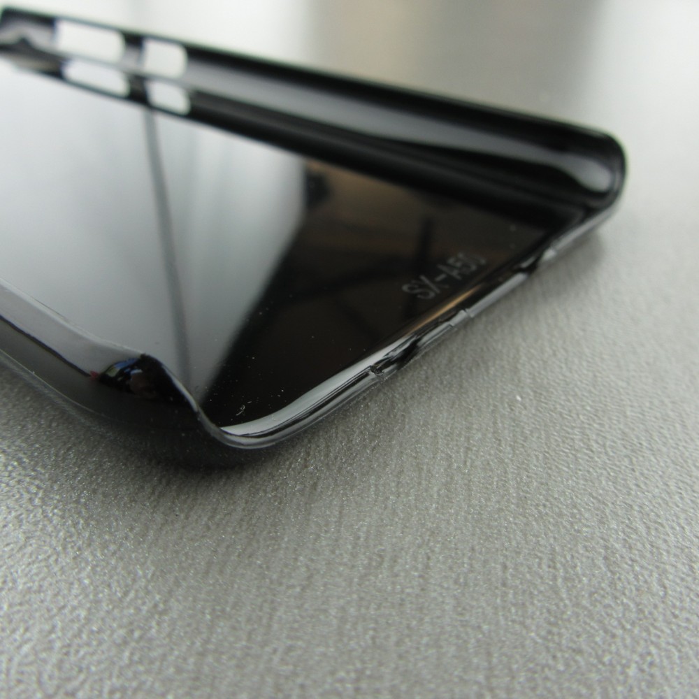 Samsung Galaxy A50 Case Hülle - Chat auf lila Hintergrund