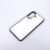 Coque Samsung Galaxy A57 5G - Silicone rigide noir Valentine 2024 Coeur Noir Abstrait