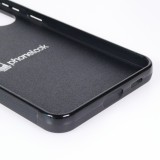 Coque Samsung Galaxy A57 5G - Silicone rigide noir Valentine 2024 Coeur Noir Abstrait