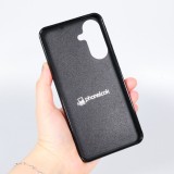 Coque Samsung Galaxy A57 5G - Silicone rigide noir Valentine 2024 Coeur Noir Abstrait