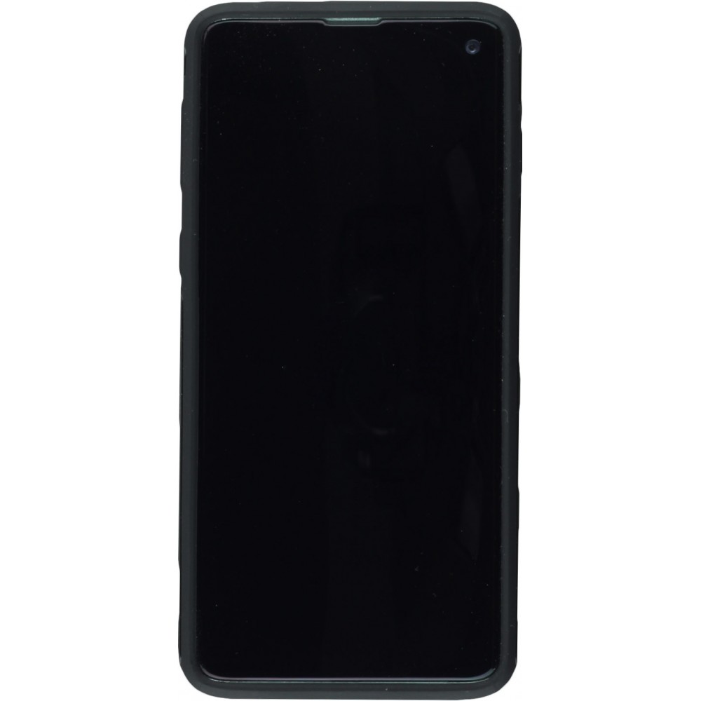 Hülle Samsung Galaxy S10 - Hybrid Armor schwarz Geometric Line red
