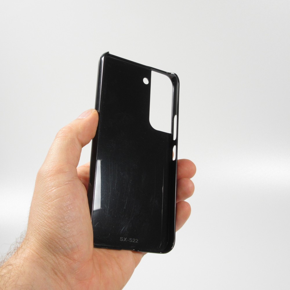Coque Samsung Galaxy S22+ - Chat sur fond violet