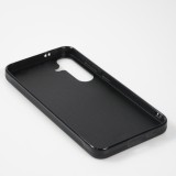 Coque Samsung Galaxy S24 - Silicone rigide noir Aurore Boréale Étincelante