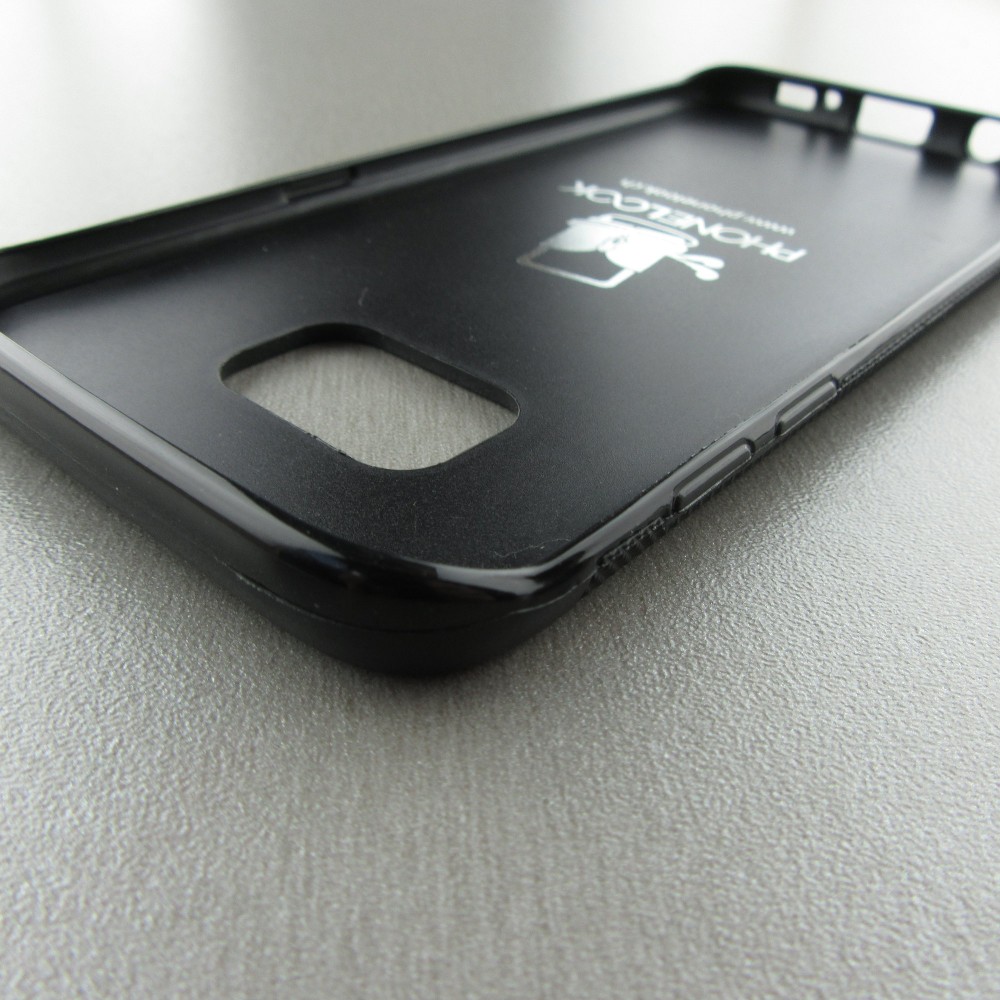 Coque Samsung Galaxy S7 edge - Silicone rigide noir Enjoy the little things
