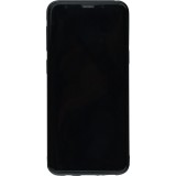 Samsung Galaxy S9 Case Hülle - Silikon schwarz Chat auf lila Hintergrund