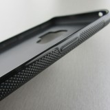 Samsung Galaxy S9 Case Hülle - Silikon schwarz Chat auf lila Hintergrund