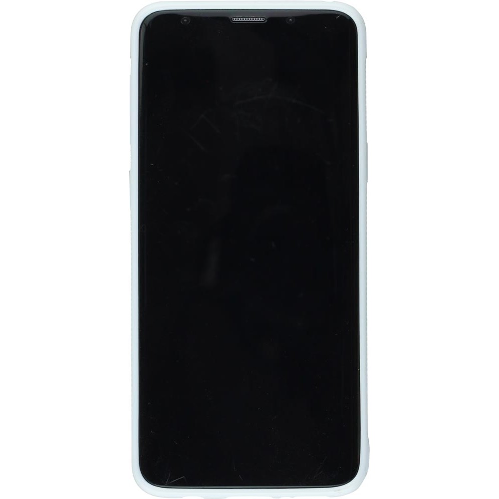 Coque Samsung Galaxy S9 - Silicone rigide blanc Vase black