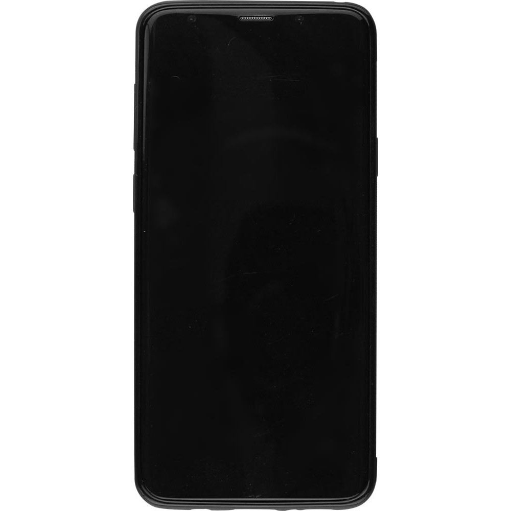 Coque Samsung Galaxy S9+ - Silicone rigide noir Black and white Cox