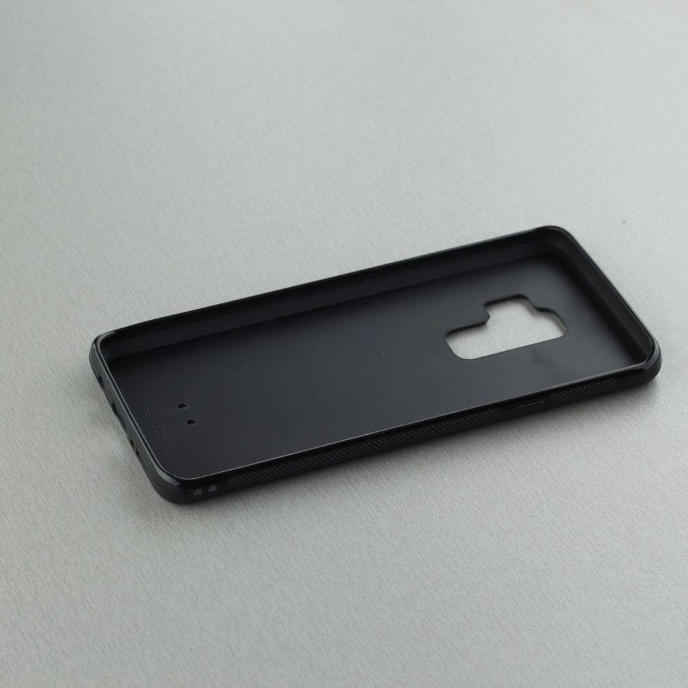 Coque Samsung Galaxy S9+ - Silicone rigide noir Black and white Cox
