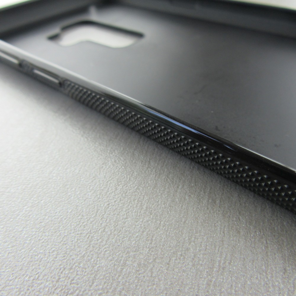 Coque Samsung Galaxy S9+ - Silicone rigide noir Vintage Flag SWISS