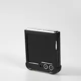 Coque Samsung Galaxy Z Flip5 - Silicone rigide noir Valentine 2024 Ourson rose