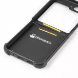 Coque Samsung Galaxy Z Flip5 - Silicone rigide noir Valentine 2024 Ourson rose