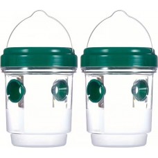 Set 2 pi&egrave;ges &agrave; gu&ecirc;pes suspendus ext&eacute;rieur et int&eacute;rieur faciles &agrave; installer contre insectes - Vert