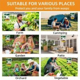 Set 2 pi&egrave;ges &agrave; gu&ecirc;pes suspendus ext&eacute;rieur et int&eacute;rieur faciles &agrave; installer contre insectes - Vert