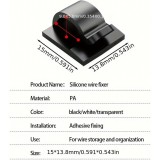 Set 50 clips adhésifs passe-câbles en plastique avec autocollant fixations murales améliorées pour gestion de câbles - Transparent