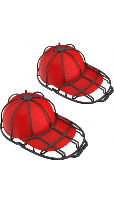 Set de 2 protège-casquette pour nettoyage et transport/voyage pour casquette trucker avec protection ajustée - Noir
