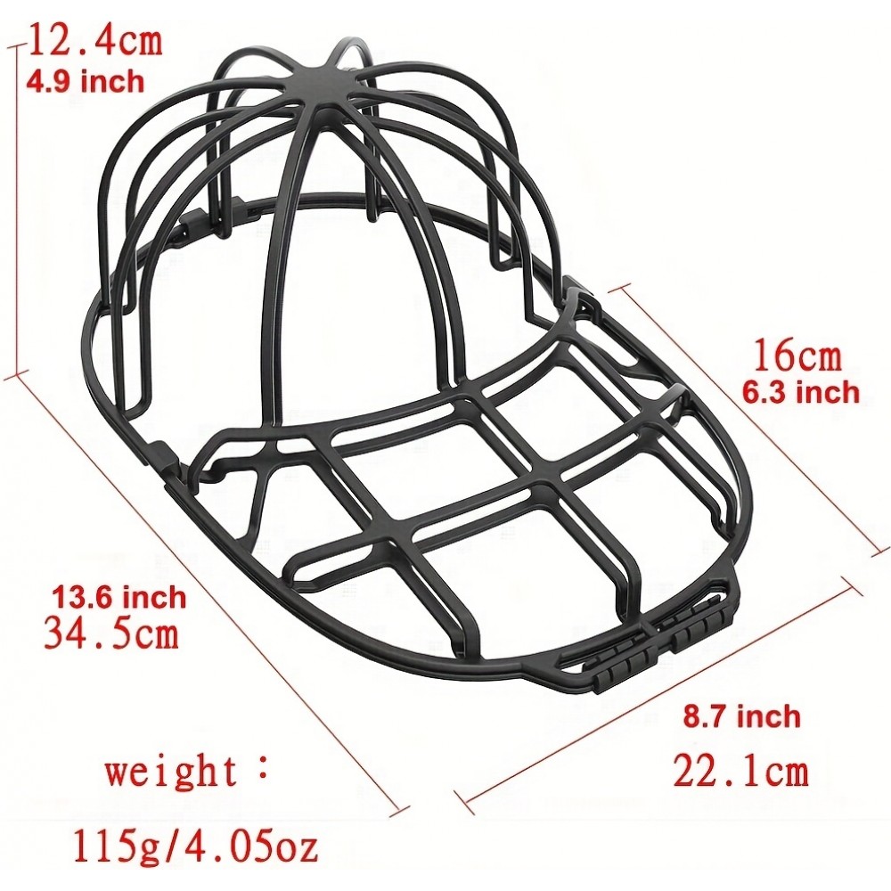 Set de 2 protège-casquette pour nettoyage et transport/voyage pour casquette trucker avec protection ajustée - Noir